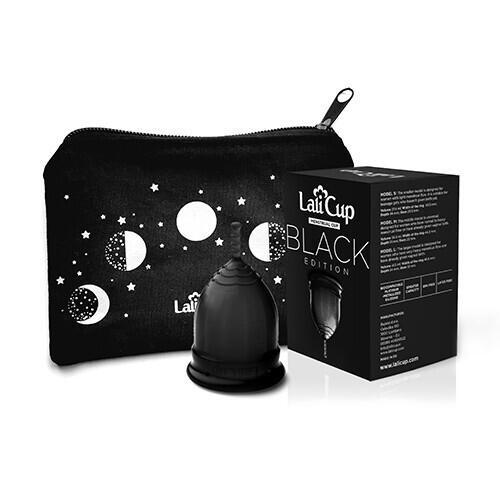 Menstrual cup LaliCup L - black