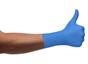 MERCATOR gogrip lang blauw L poedervrij nitril handschoenen met structuur 50 stuks