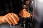 Mercator GoGrip orange M powder-free nitrile textured gloves