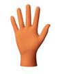 Mercator GoGrip orange S poedervrije nitril handschoenen met structuur