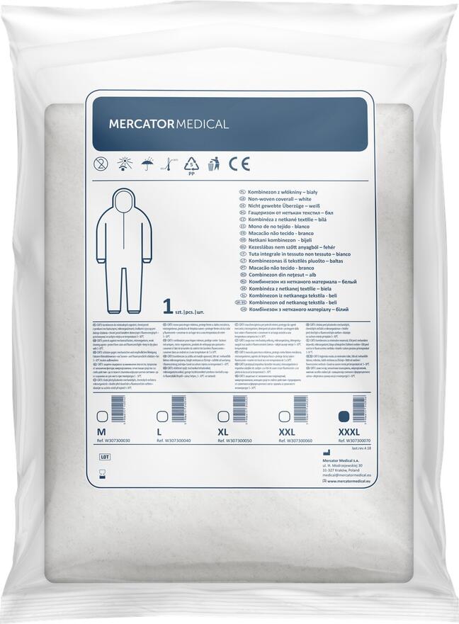 Mercator Kombinéza z netkanej textílie (biela) - XXXL