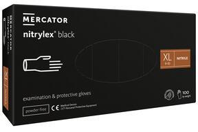 Mercator nitrylex black XL powder-free nitrile gloves - 100pcs