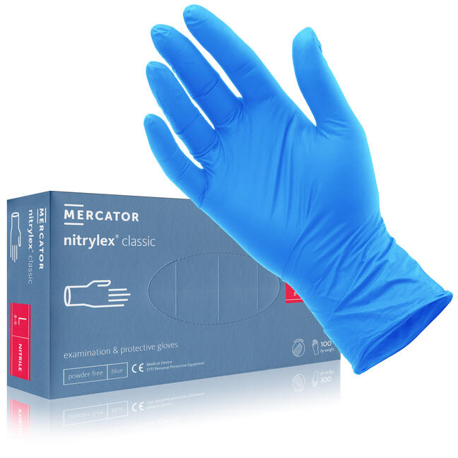 Mercator nitrylex classic L pulbervabad nitriilkindad - 100 tk