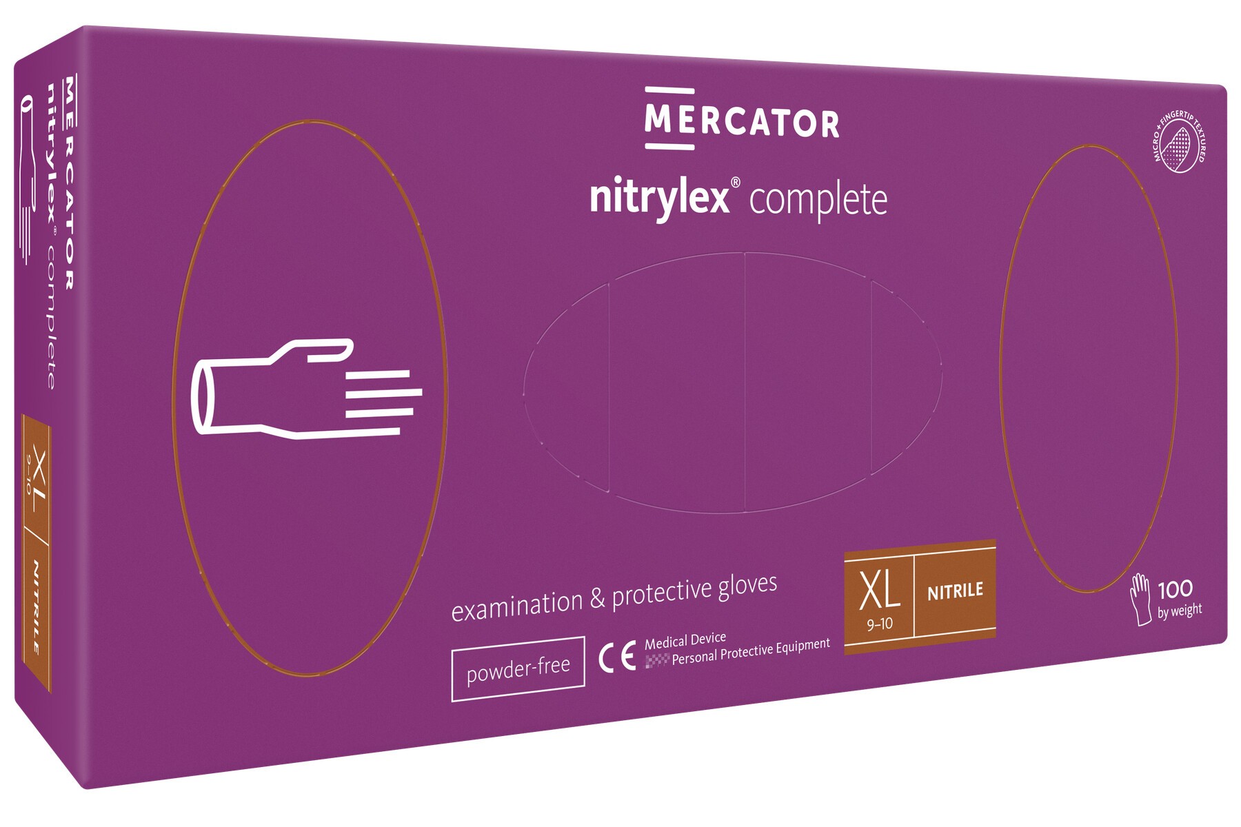 Mercator nitrylex complete XL безпрахови нитрилни ръкавици - 100 бр.