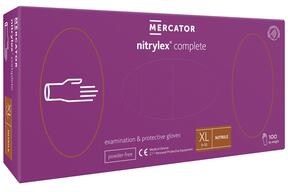 Mercator nitrylex complete XL powder-free nitrile gloves - 100pcs