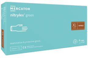 Mercator nitrylex green XL powder-free nitrile gloves - 100pcs