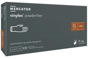 Mercator vinylex powder-free XL powder-free vinyl gloves - 100pcs