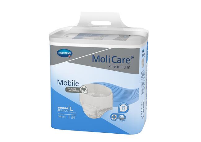 MoliCare Mobile® 6 kropli - Obwód bioder 130-170 cm - Rozmiar. XL chłonność 2140 ml - 14 szt.