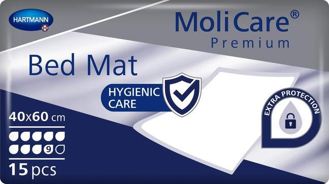 MoliCare Premium Bäddmadrass 9 droppar 40cm x 60cm 15 st