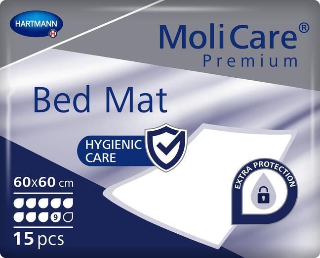 MoliCare Premium Bed Mat 9 pilieni 60cm x 60cm 15 gab.