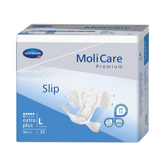 MOLICARE Premium extra plus L inplastningsblöjor 120 - 150 cm 30 st