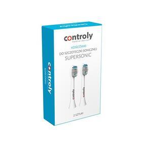 Vervangingskoppen voor elektrische tandenborstel SUPERSONIC - wit