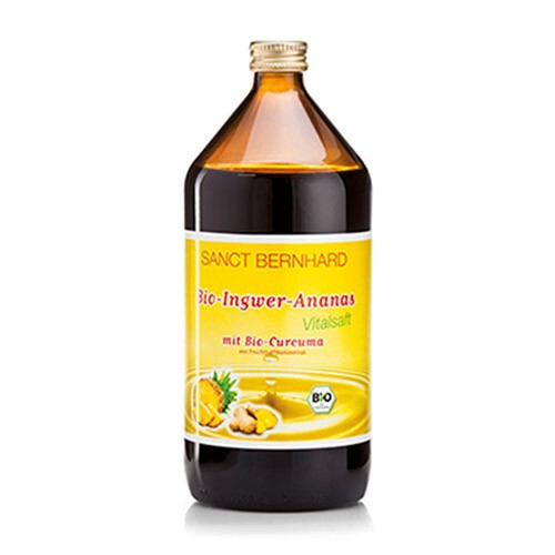 Økologisk ananas- og ingefærjuice