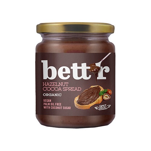 Organic chocolate-nut spread