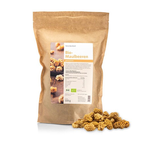 Organiczna morwa, suszone owoce