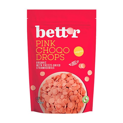 Органични шоколадови капки - розов шоколад