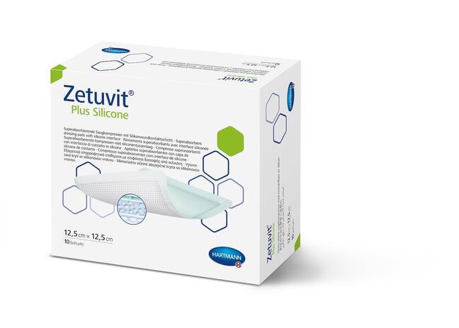 ZETUVIT Plus silicone 8 x 8 cm compression and sterile 10 pieces