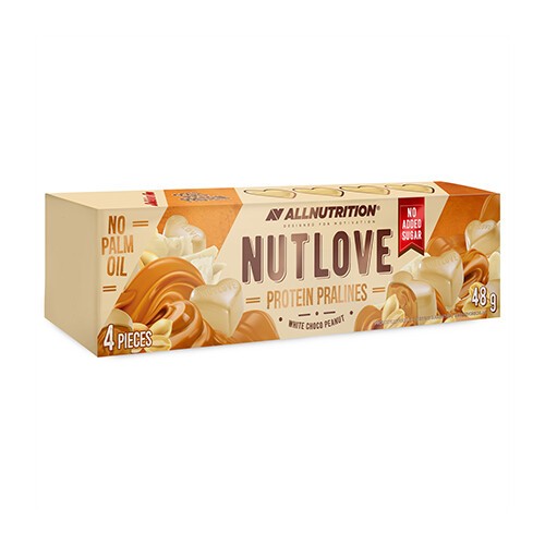 Protein pralines - white chocolate with peanuts