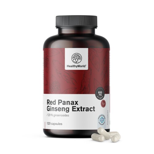 Sarkanais Panax Ginseng - Sarkanais žeņšeņa ekstrakts 600 mg