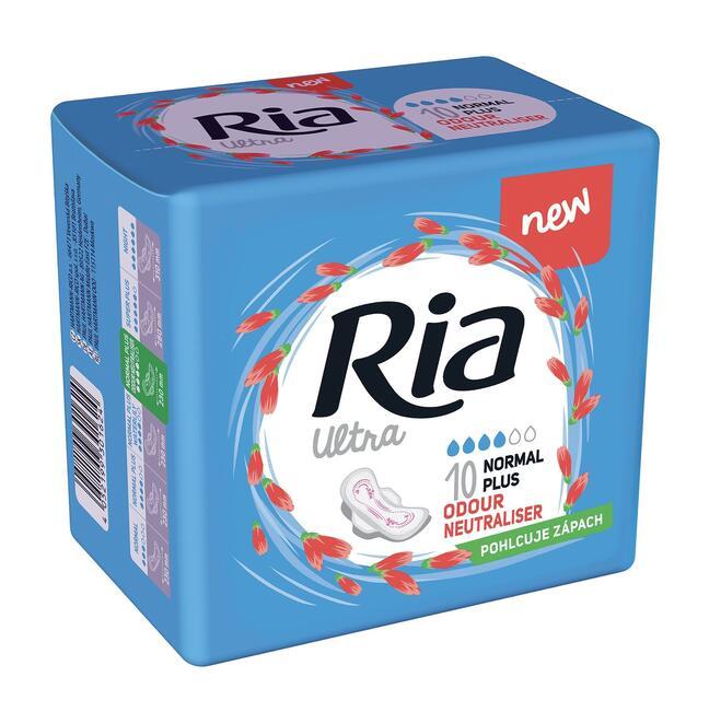 Ria Ultra Normal Plus mit Flügeln, mit Geruchsabsorptionsvermögen