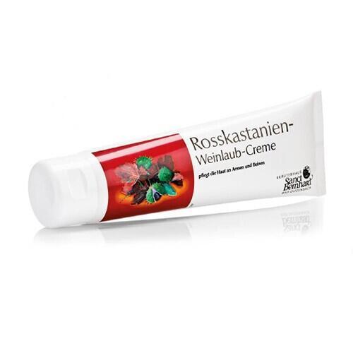 Rosskastanie + rote Weinblätter, Sahne
