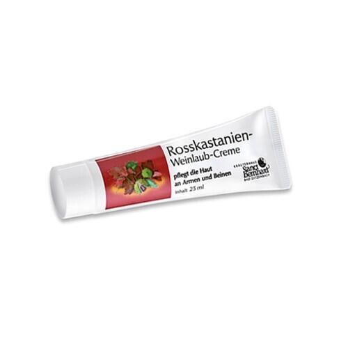 Rosskastanie + rote Weinblätter, Sahne