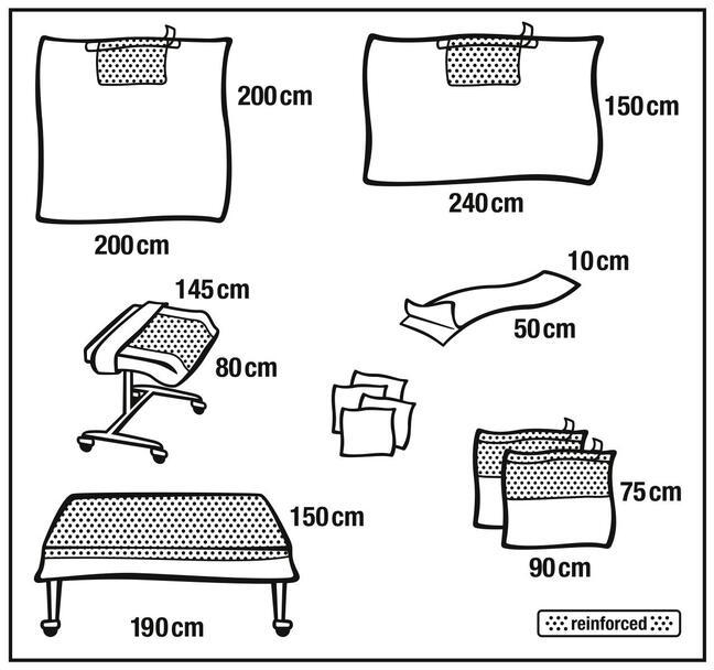 Set universal Foliodrape Protect Plus