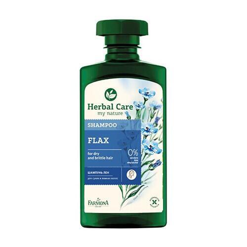 Shampoo til tørt og skadet hår med hør