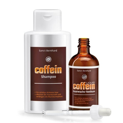 Matu kopšanas līdzekļi ar kofeīnu: šampūns 250 ml + toniks 100 ml