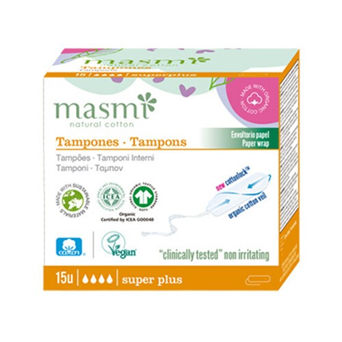 Tampony z bawełny organicznej - super plus