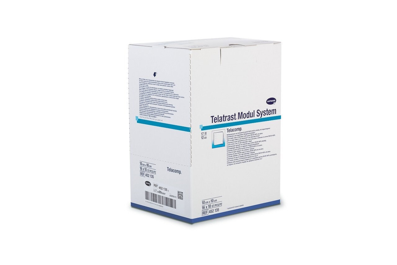 Telacomp® non-sterile - non-sterile, 16 layers, 17 threads - 5 x 5 cm - 100 pieces