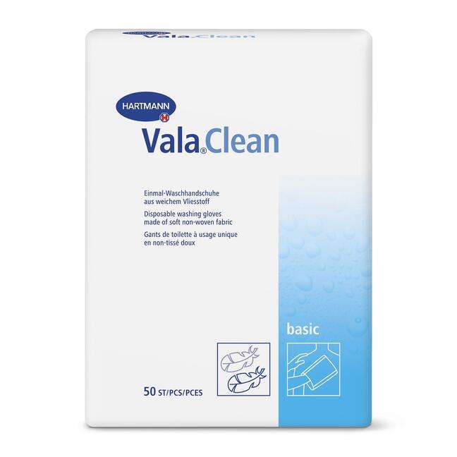 Vala®Clean Basic - Einweg-Waschbeutel aus Vliesstoff - 16,5 x 23,5 cm - 50 Stück
