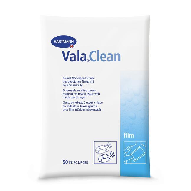 Vala®Clean Film - jednorazové umývacie vrecká s plastikovou vnútornou stranou - 16 x 26 cm - 50 kusov