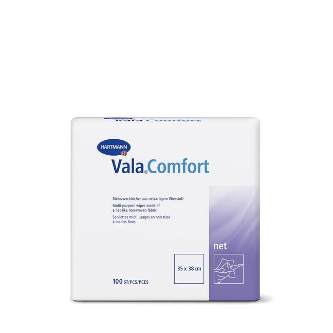Vala®Comfort Net - toalhetes multiusos numa caixa de assinatura - 35 x 38 cm - 100 unidades