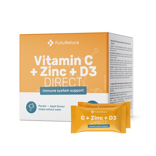 Vitamín C 500 + Zinok + D3 DIRECT