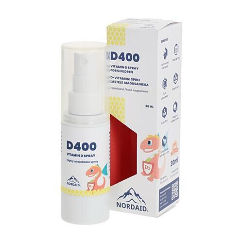 Vitamín D3 pre deti, 400 IU - sprej
