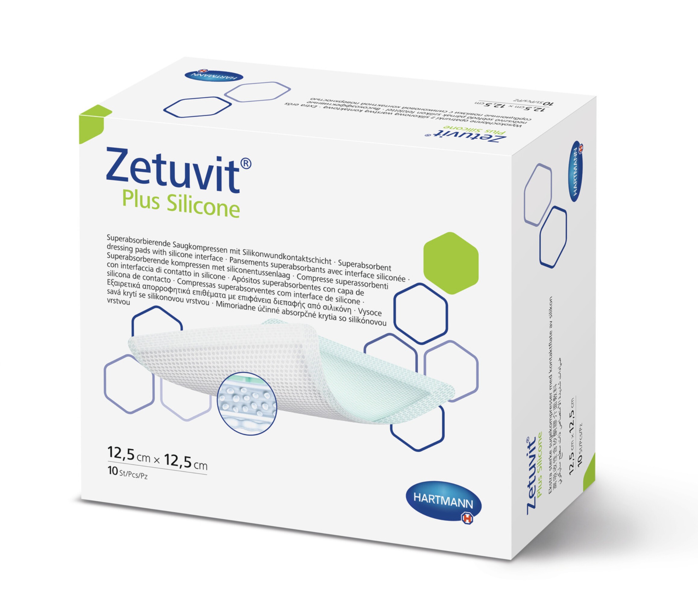 Zetuvit Plus Silicone 12,5cm x 12,5cm
