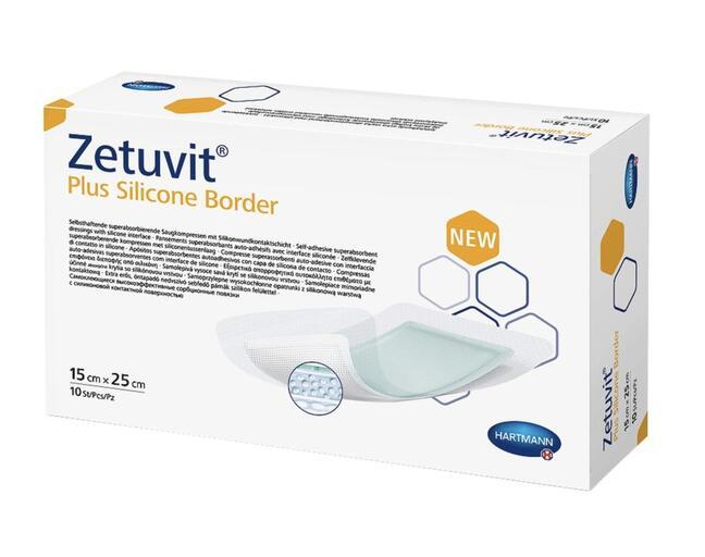 Zetuvit Plus Silicone Border 15cm x 25cm